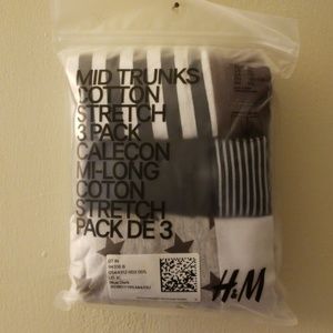 H&M Mid Trunks Cotton Stretch 3 Pack
